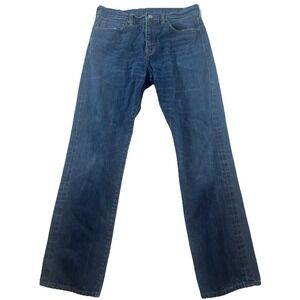 J Crew 1040 Jeans Mens 32x31 Mid Rise Tapered Leg Japanese Kaihara Denim